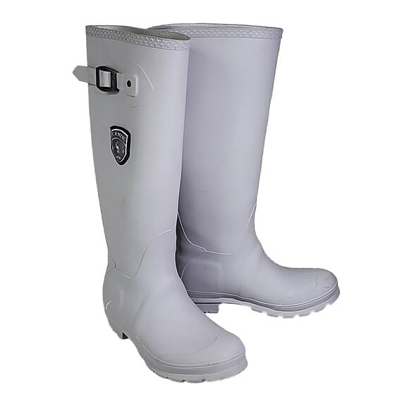 Kamik Jennifer Light Grey Charcoal Tall Rain Boots Womens Size 6 - Picture 1 of 16